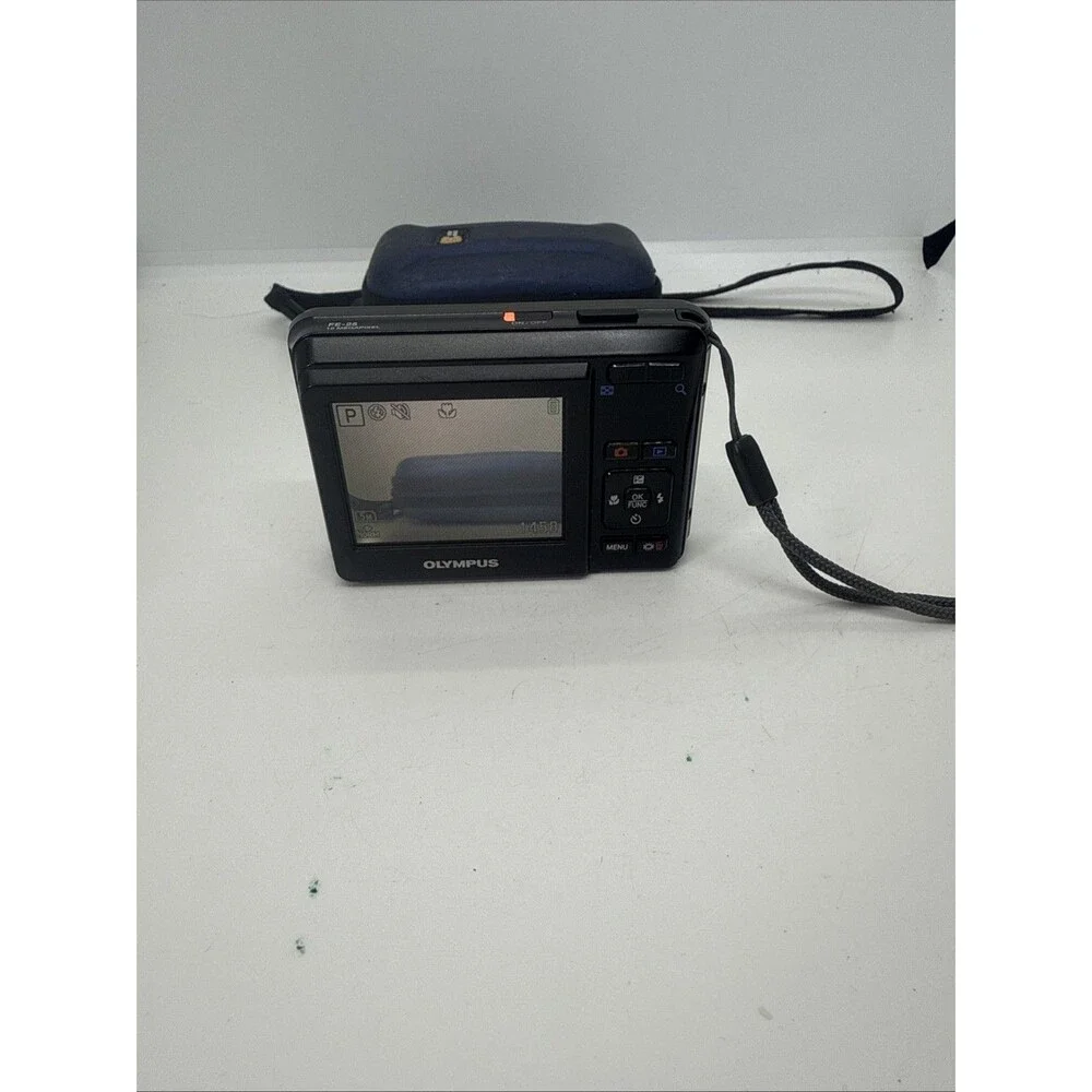 Olympus FE-25 10MP Digital Camera Black with Olympus 4GB Memory Card &Case Works - Picture 7 of 9